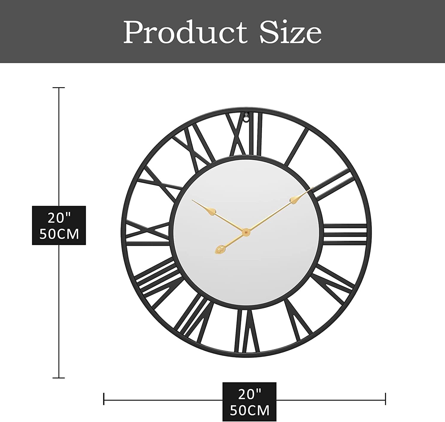 Amazon.com: TOPWAYS Large Wall Clocks Living Room Decor, Vintage